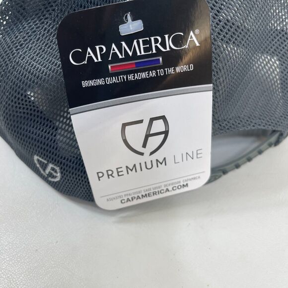 Wolf Gourmet Embroidered Blue/Gray Mesh Snapback Baseball Cap - Picture 6 of 14